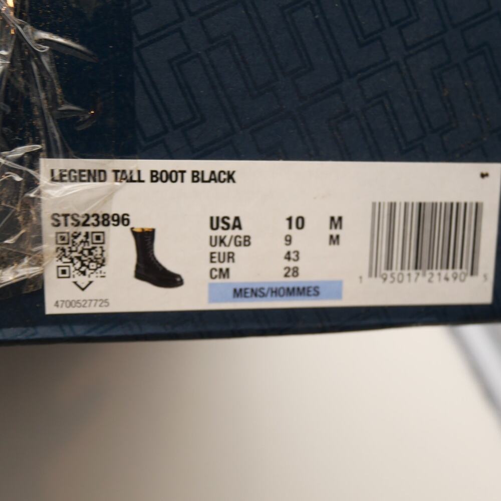 Sperry X John Legend Men's 10  Black Tall Boots  Moc Toe Lace Up Leather NEW - Picture 11 of 11